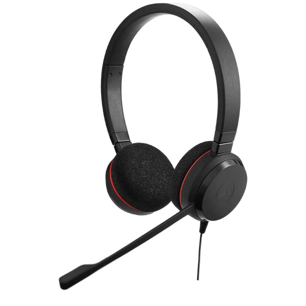 Jabra Evolve 20 UC Wired Headset, AI noise canceling headset